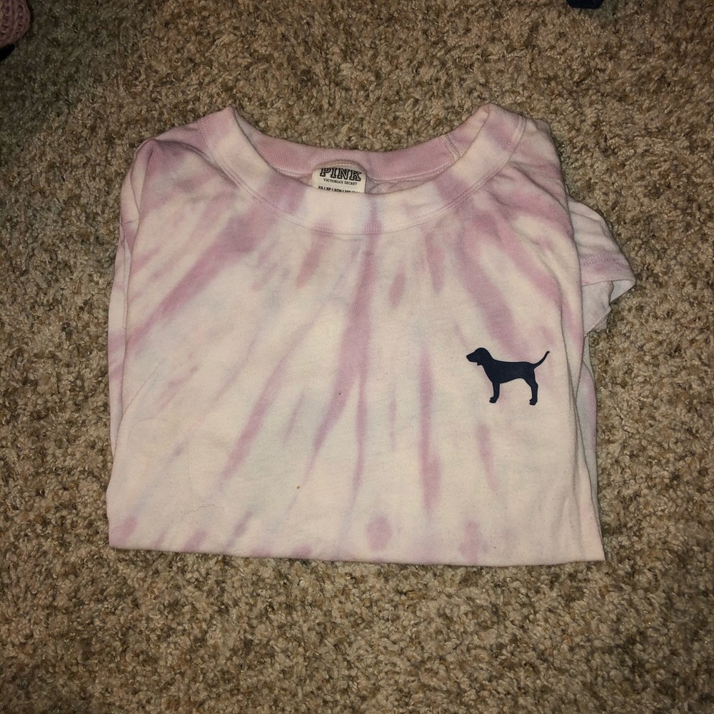 Pink Victoria Secret Tie Dye T-shirt